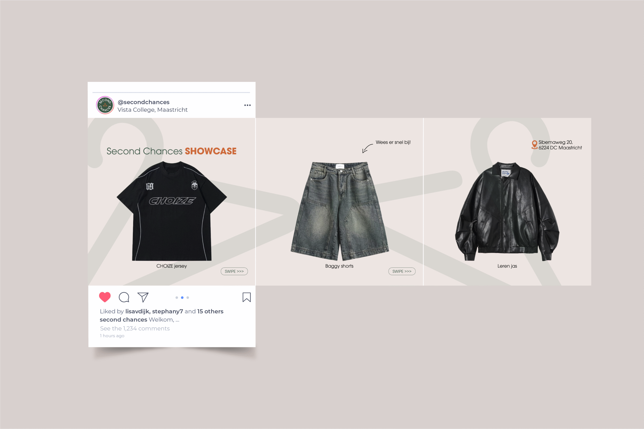Social media marketing mock-up