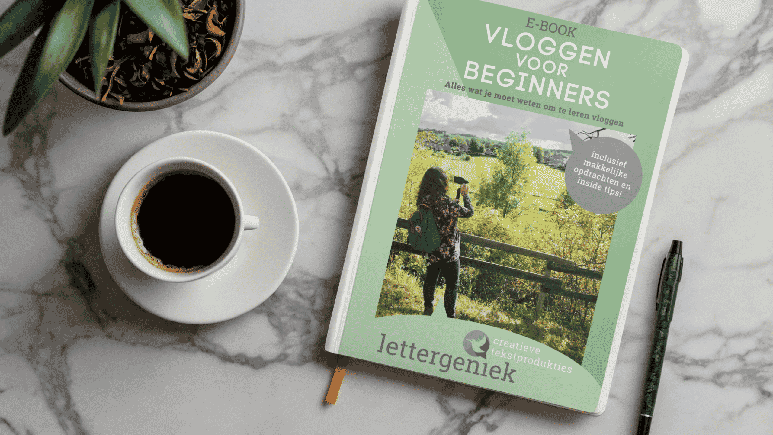 Mockup ebook vloggen voor beginners